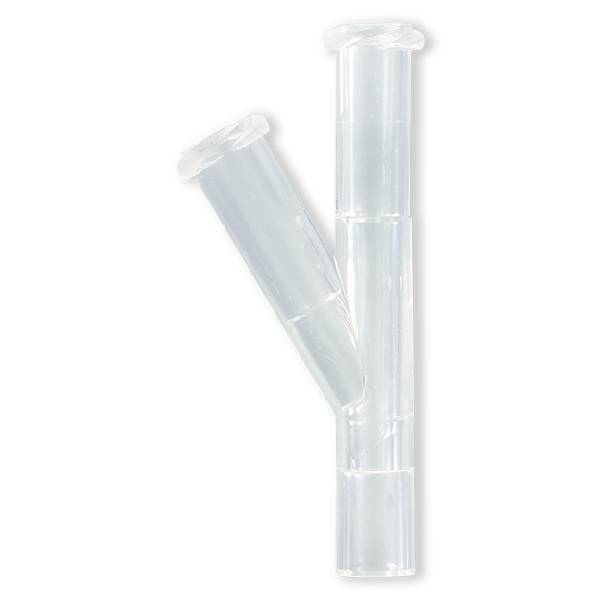 Y ASYMETRIQUE POUR TUBE ØE 4.2mm / 2x LLF - ABS TRANSP.