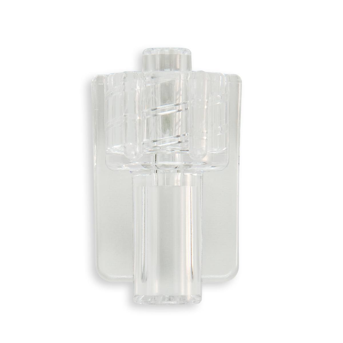 MALE LUER LOCK W/ WINGS FOR 3.4mm OD TUBE - CLEAR PC