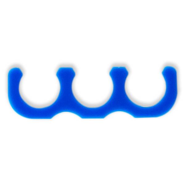 TRIPLE GUIDE POUR TUBE ØE 5.0mm - ABS BLEU