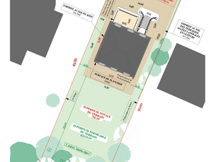 Plan masse du projet de surélévation à Gournay-sur-Marne — Elka Architecture