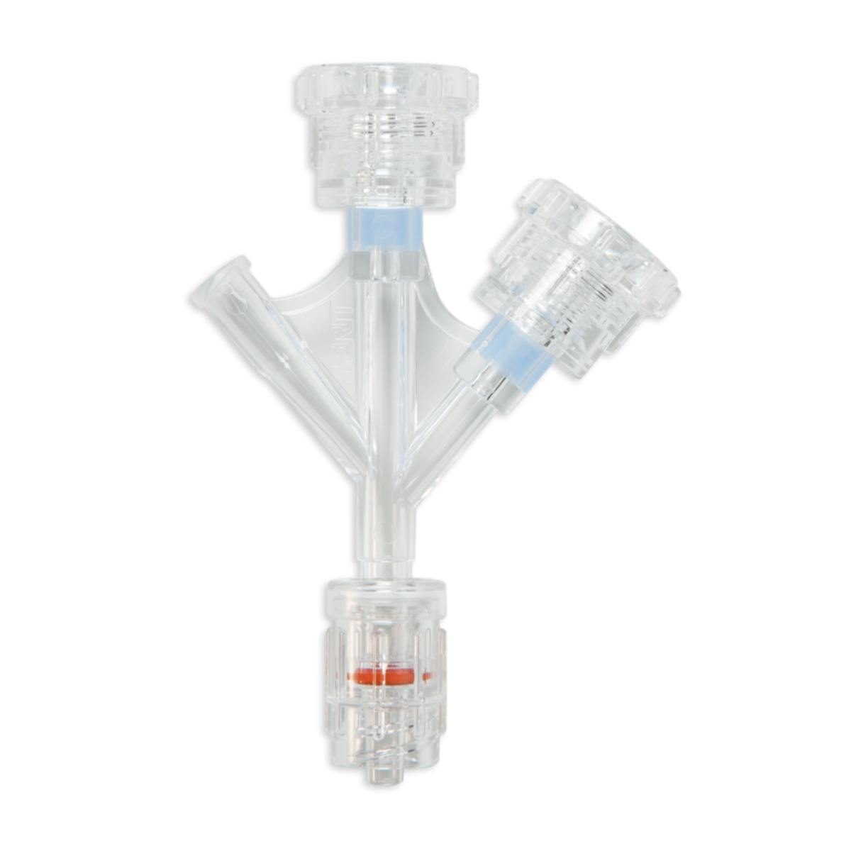 DOUBLE VALVE HEMOSTATIQUE EN Y - 2x 9FR (Ø 3mm) / LLF / LLMM - PC