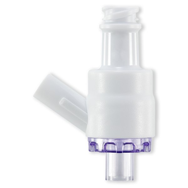 SITE CLOS A ACTIV. LUER EN  Y / POUR TUBE ØE 4.1mm - PC BLANC/TRANSP.