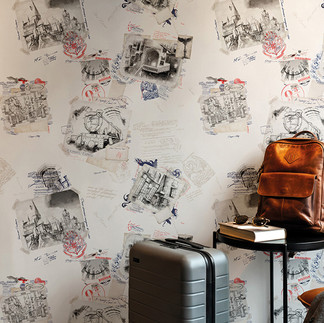 Wall covering LondonArt pose murale intérieur moderne – showroom Nice Côte d'Azur