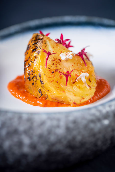 A bespoke gourmet dish created by private chef Pierre Erhart