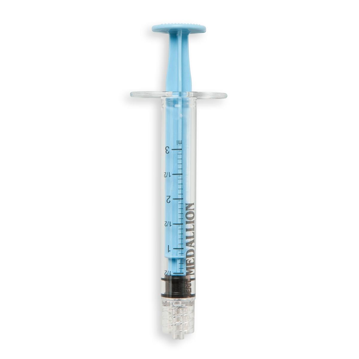 SERINGUE 3mL TYPE MEDALLION - LLM - PLONGEUR BLEU