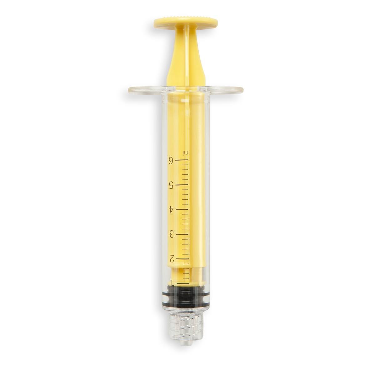 SERINGUE 6 mL TYPE MEDALLION - LLM - PC ABS SI JAUNE
