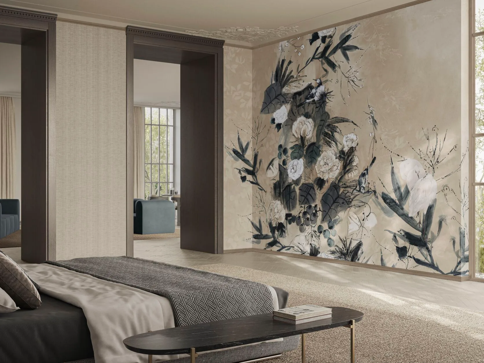 Papier peint haut de gamme à Nice – Sublimez votre intérieur avec les créations uniques de Glamora, alliant esthétisme et innovation.