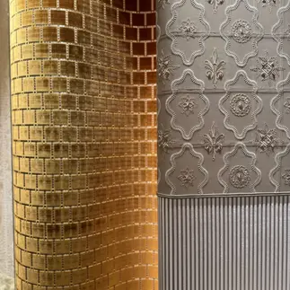 Détail de tissu luxueux et texturé pour décoration intérieure – Paris Déco Off 2026