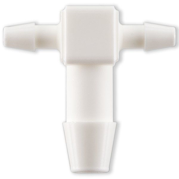 REDUCTEUR EN T POUR TUBE 2x BARB ØI 3.2mm / BARB ØI 6.4mm - PA