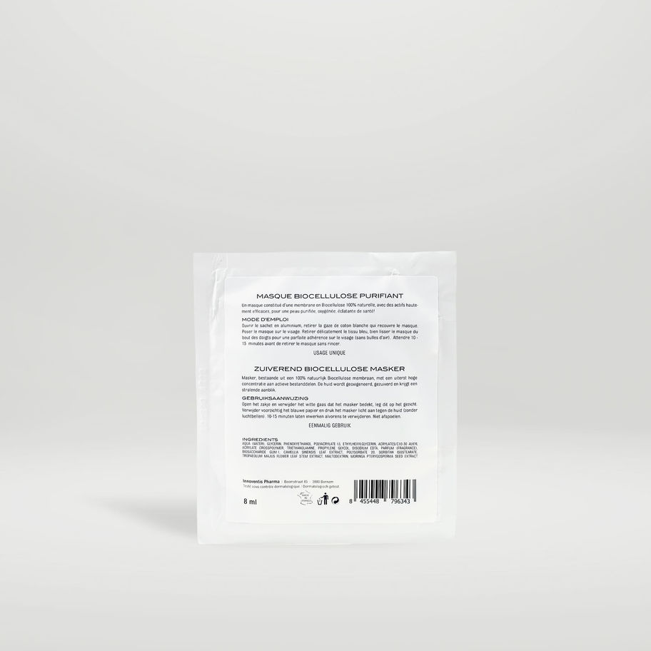 Face mask with biocellulose technology – purifies and refines pores