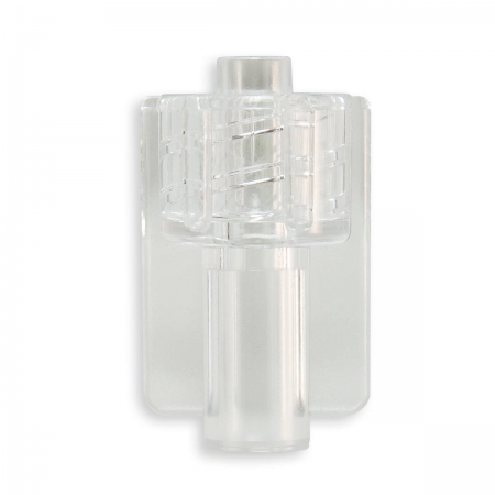 LUER LOCK MALE A AILETES POUR TUBE ØE 4.9mm - PC TRANSP.