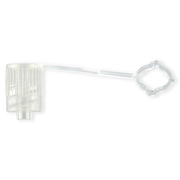 VENTED MALE LUER LOCK PLUG WITH 3µm FILTER + STRAP - NATURAL PP