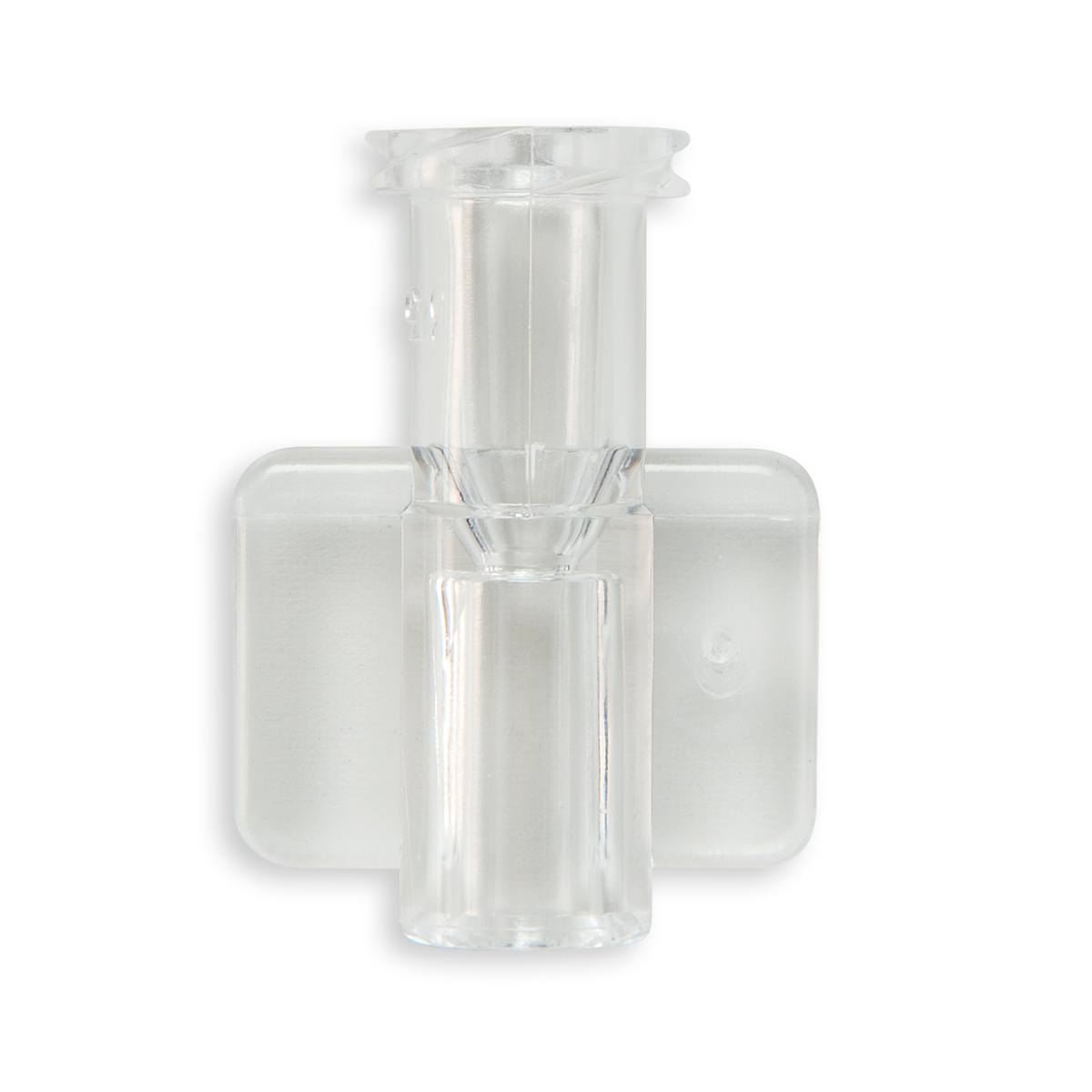 FEMALE LUER LOCK W/ WINGS FOR 3.4mm OD TUBE - CLEAR PC