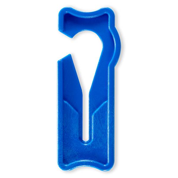 CLAMP PLAT OUVERT POUR TUBE ØE 10mm - ABS BLEU