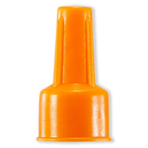 VENTED CAP FOR MALE LUER LOCK - LDPE ORANGE