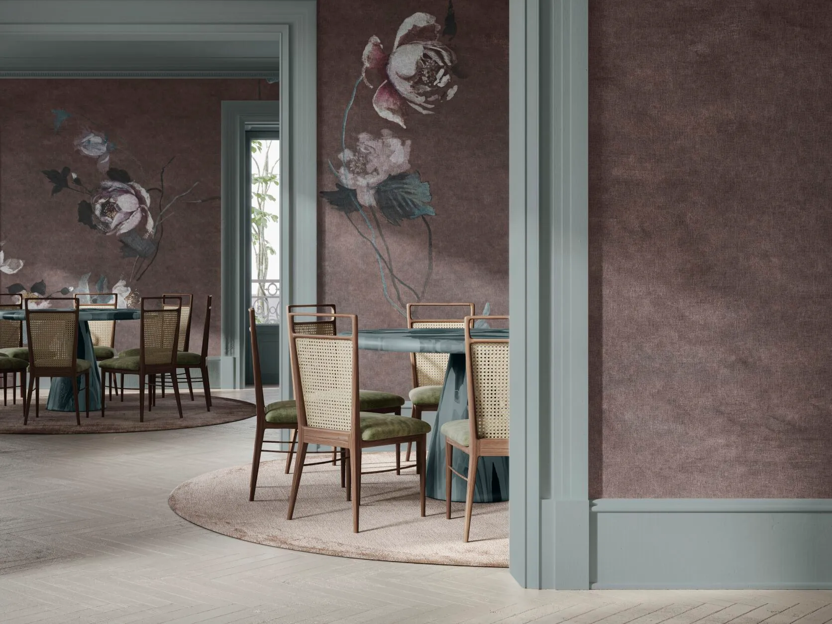 Papier peint Nice – La collection Glamora, élégance et design sur-mesure pour une décoration murale raffinée et intemporelle.