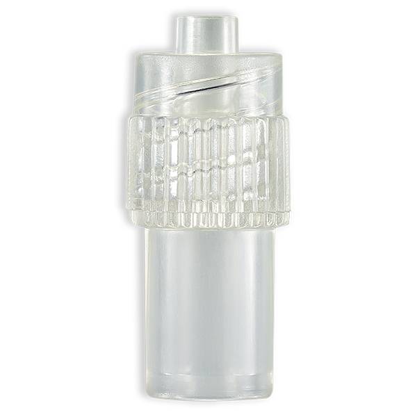 LUER LOCK MALE POUR TUBE ØE 5.5mm - ABS TRANSP.