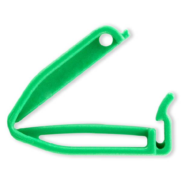 PINCE DE FERMETURE AVEC 30mm DE LONGUEUR DE SCELLAGE - PP VERT