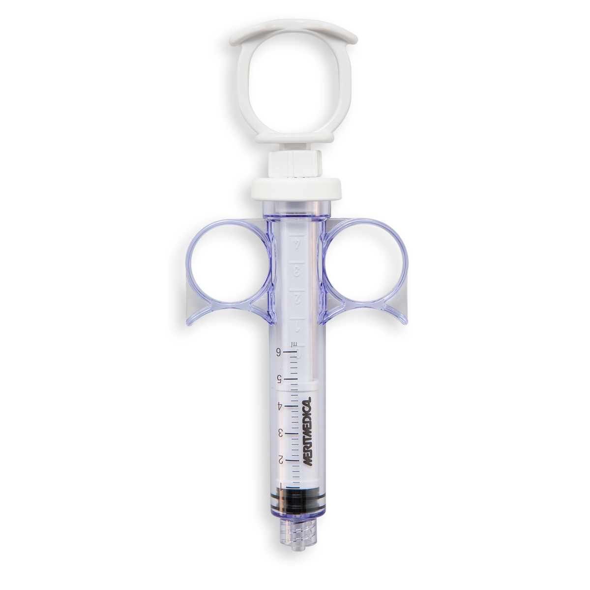 SERINGUE 6 mL TYPE CORONARY CONTROL - ADAPTATER MALE FIXE - PC GAMMA ABS SI BLANC