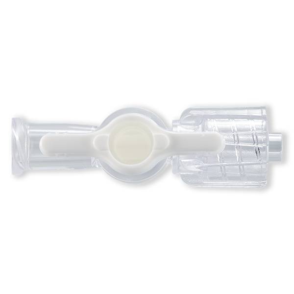 1 WAY STOPCOCK - ON 360° WHITE - FLL / RMLL - CLEAR PC