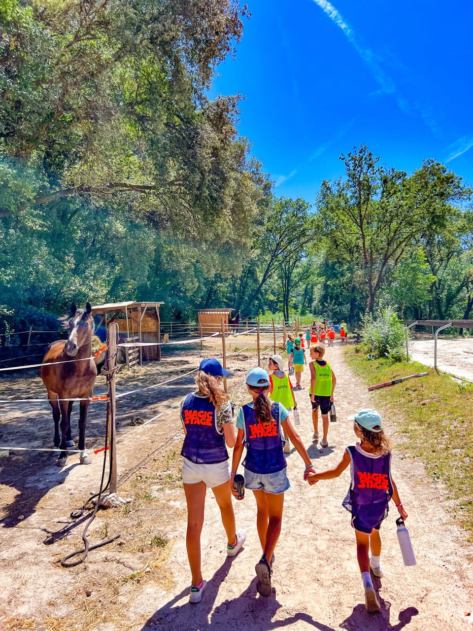 Enfants en pleine nature au Carré des Cavaliers, activité mercredi Magic Club à Villeneuve-Loubet, entre Nice et Antibes