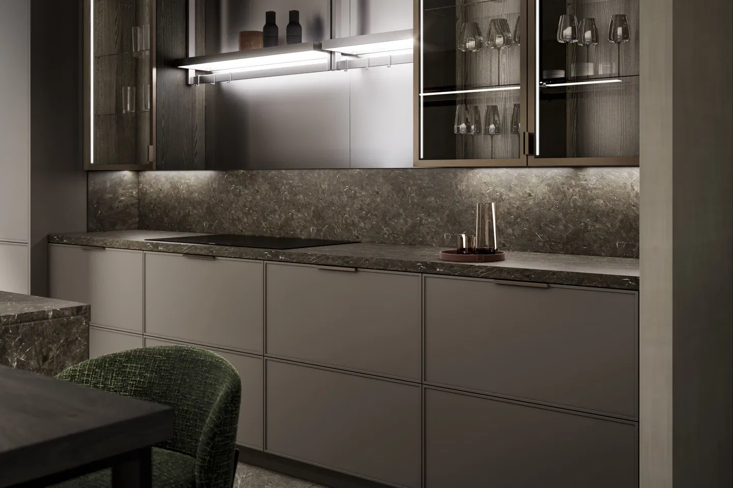 Modèle WAKUU de Leicht : design contemporain inspiré du Japon avec volumes harmonieux et ambiance chaleureuse