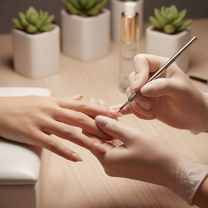 Pose d’ongles en résine en institut de beauté à Marseille