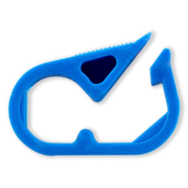 CLAMP ON/OFF POUR TUBE ØE 1.5-2.6mm - PP BLEU
