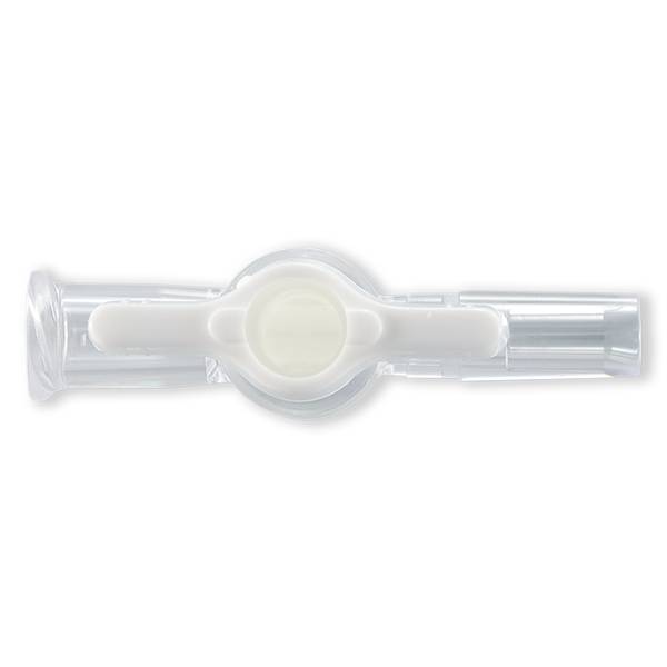 1 WAY STOPCOCK - ON 360° WHITE - LLF / FOR 2.8mm OD TUBE - CLEAR PC