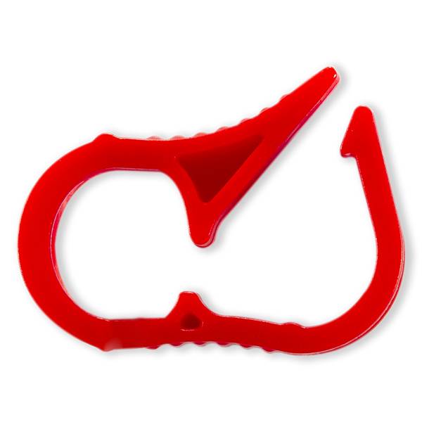 CLAMP ON/OFF POUR TUBE Ø3.0x4.1mm - PP ROUGE