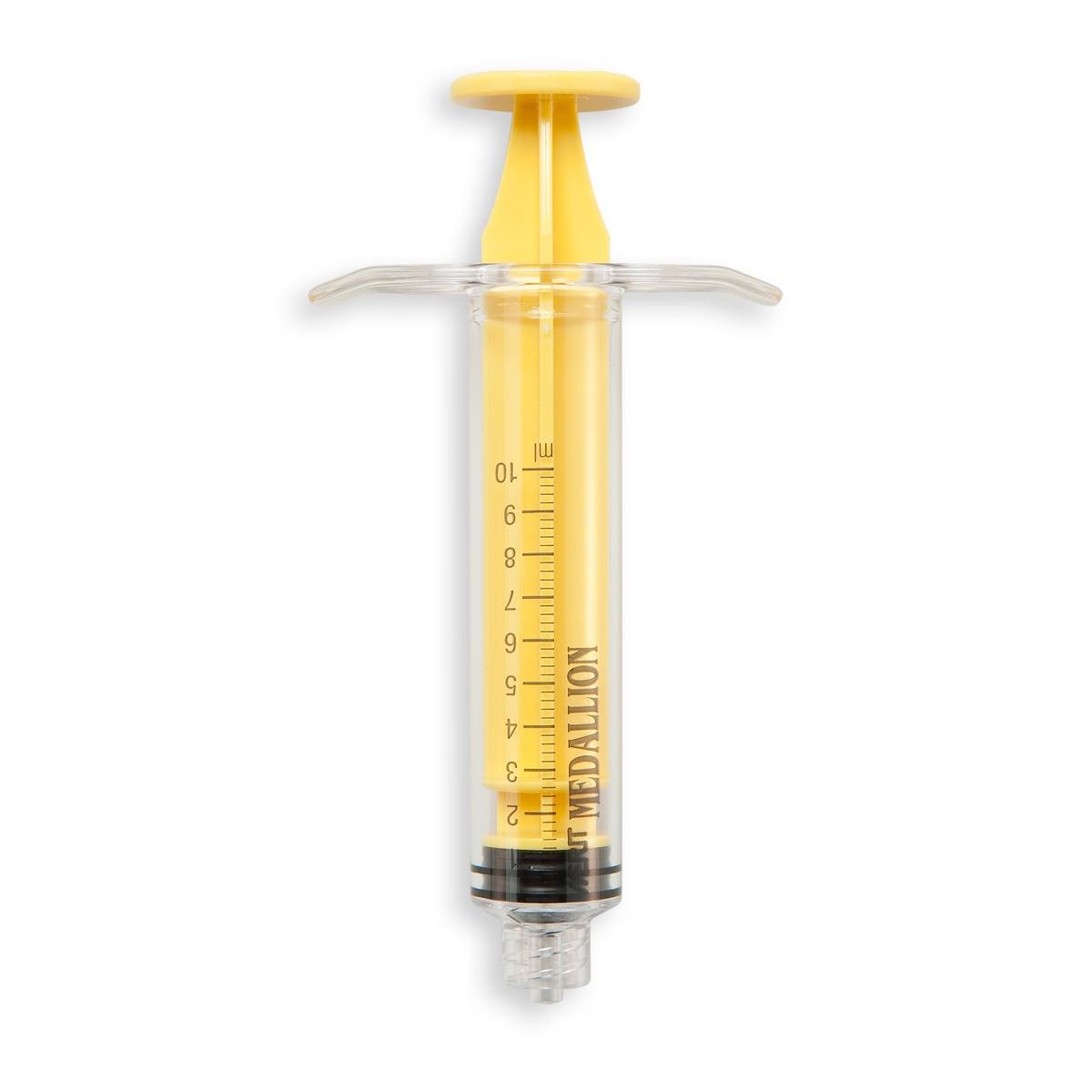 SERINGUE 10 mL TYPE MEDALLION - LLM - PC ABS SI JAUNE
