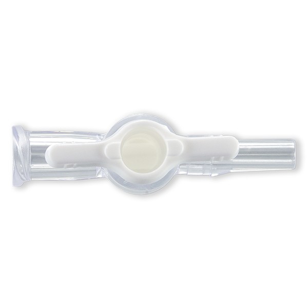 1 WAY STOPCOCK - ON 360° WHITE - FLL / ML - CLEAR PC