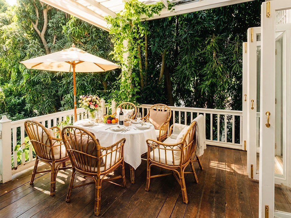 Terrasse d'une maison de luxe sur la Côte d'Azur – analyse stratégique vendre ou louer Bonnaud Estates