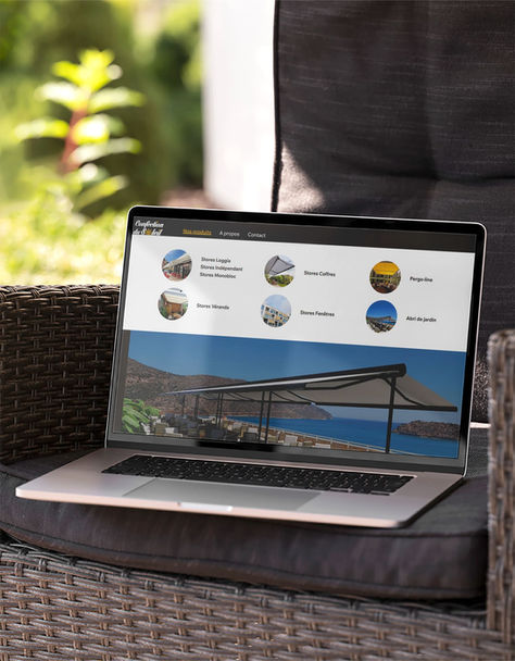 Réalisation d'un site internet pour un fabriquant de stores à Nice
