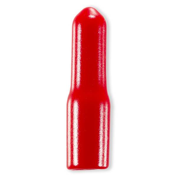 PROTECTEUR NON ETANCHE ØI 6.4mm x L12mm + TIRETTE - PVC SOUPLE ROUGE