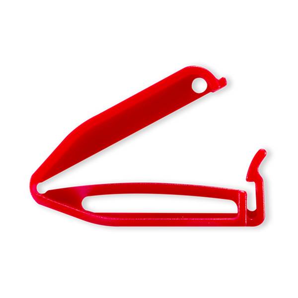 PINCE DE FERMETURE AVEC 40mm DE LONGUEUR DE SCELLAGE - PP ROUGE