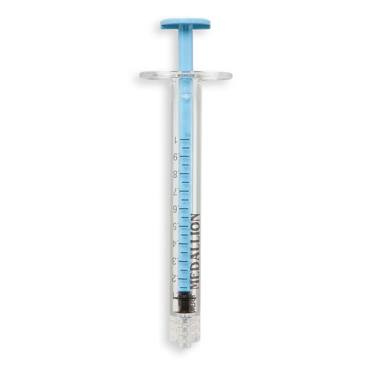 SERINGUE 1mL TYPE MEDALLION - LLM - PLONGEUR BLEU