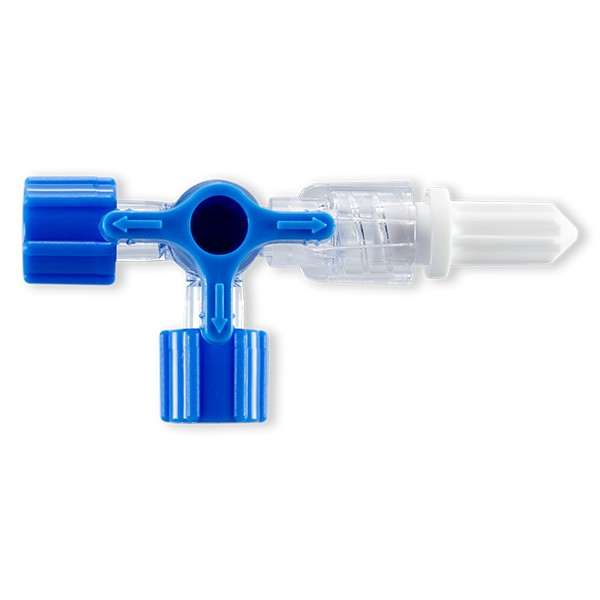 ROBINET 4 VOIES ON 360° BLEU - 2x LLF / LLMM +CAPES - PC