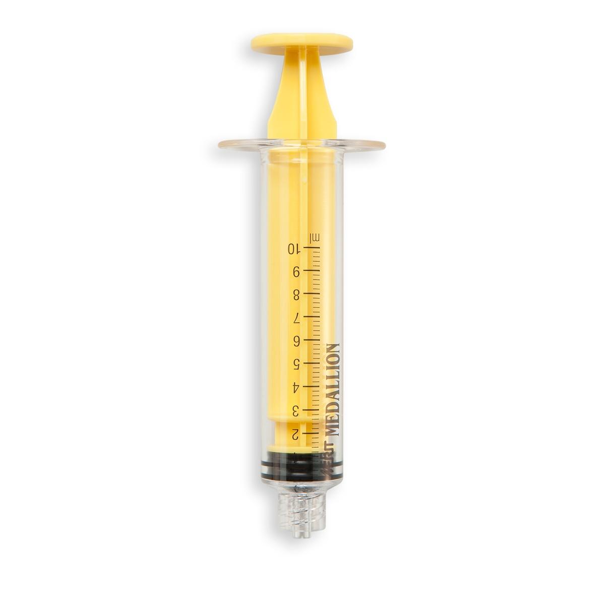 SERINGUE 10 mL TYPE MEDALLION - LLM - PC ABS SI JAUNE