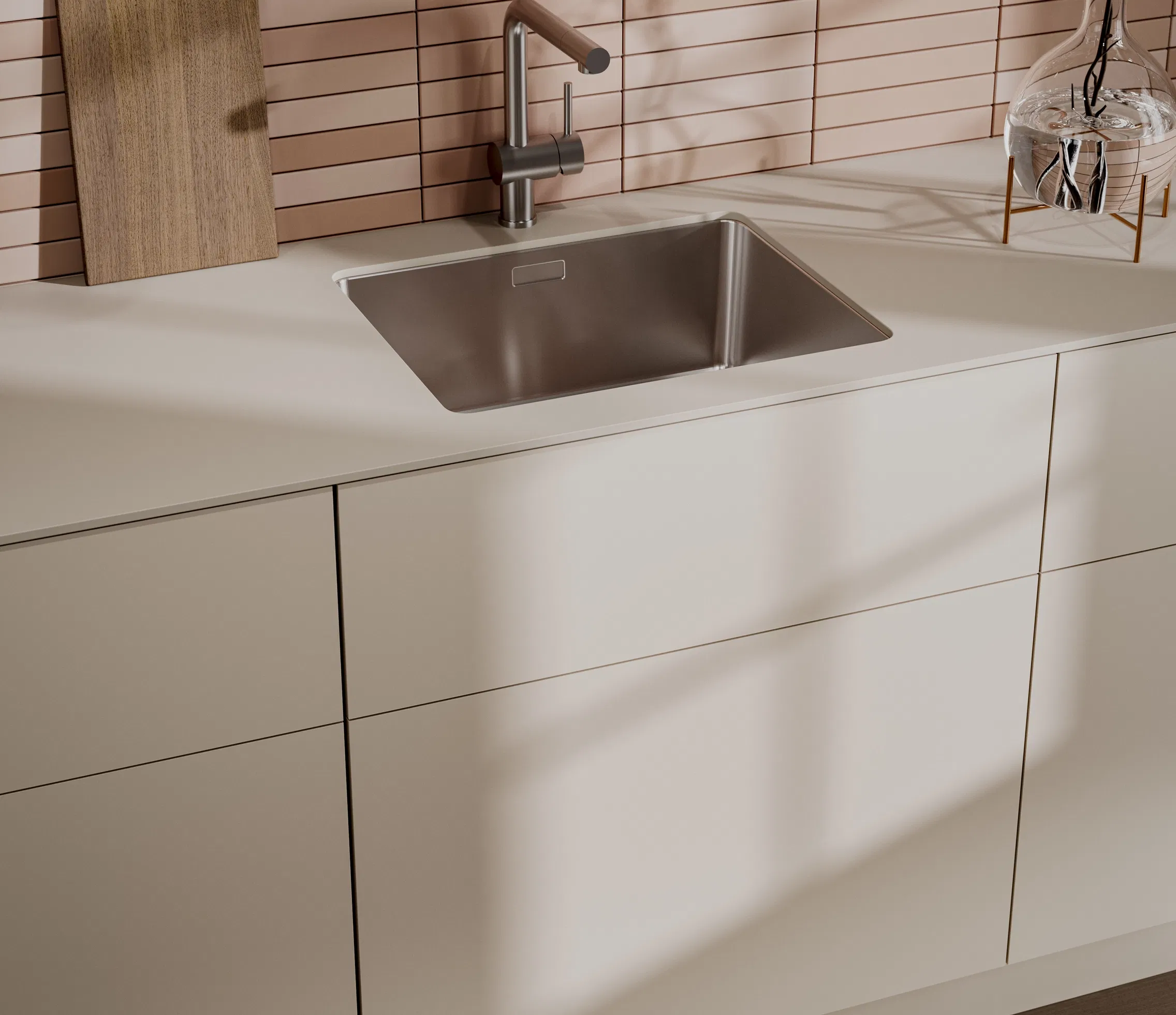 Cuisine LEICHT beige lin – Ambiance Cuisines Leicht à Nice