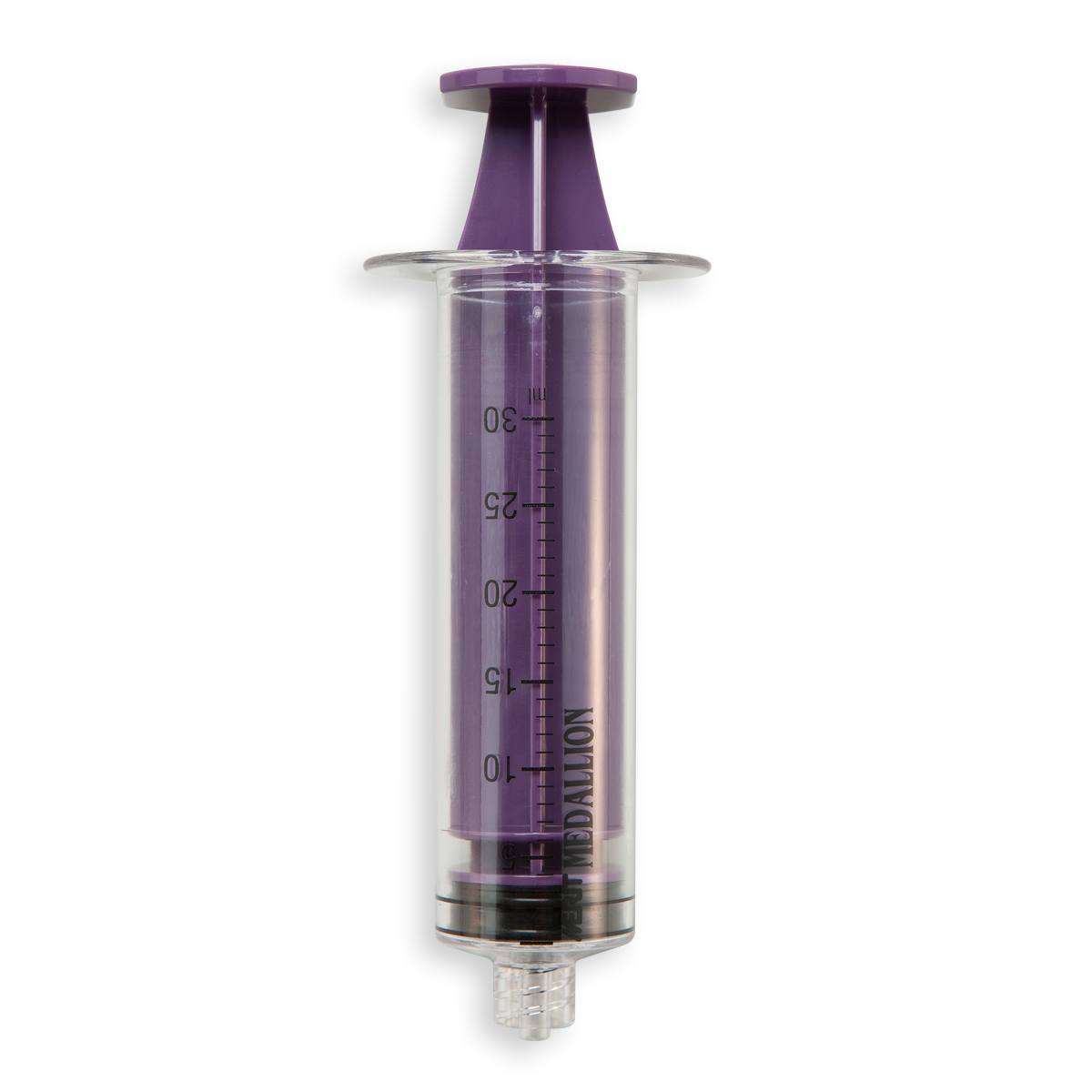 SERINGUE 30 mL TYPE MEDALLION - LLM - PC ABS SI POURPRE