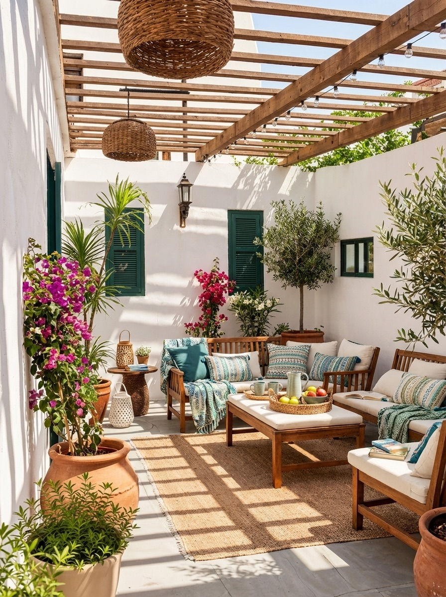 Terrasse et patio extérieur d'une location courte durée à Antibes – Bonnaud Estates