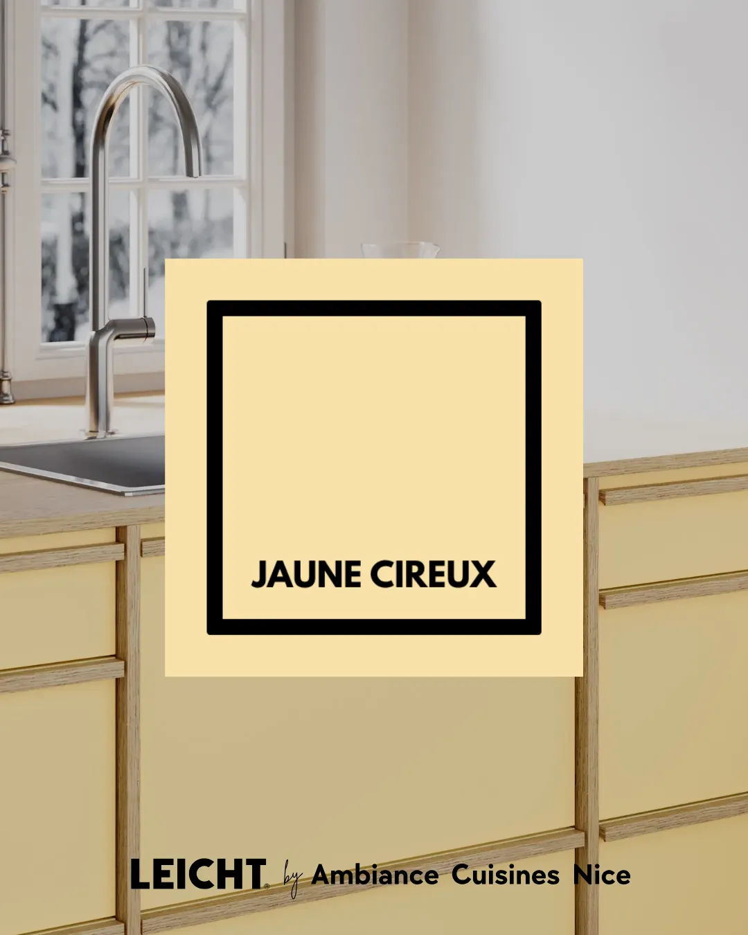 Cuisine LEICHT HYGGE jaune cireux au design épuré