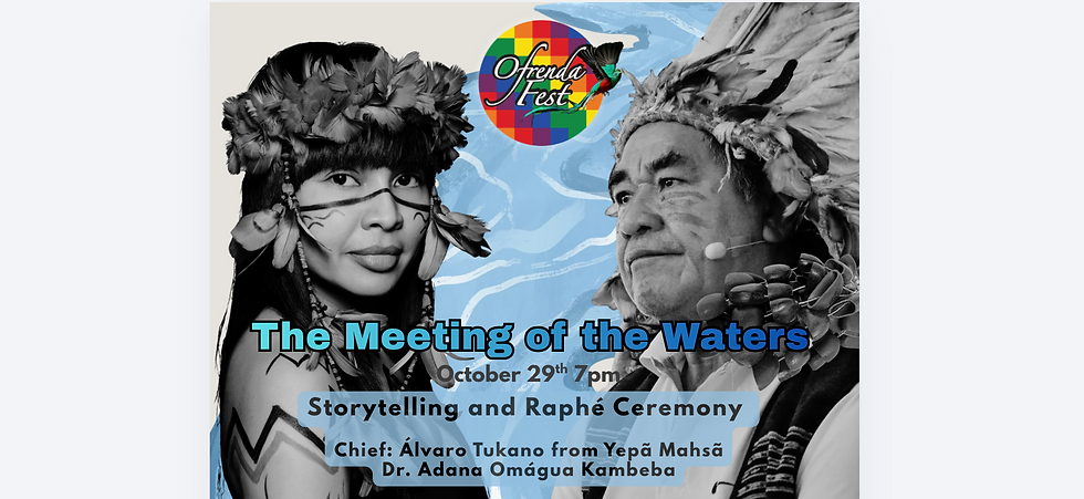 The Meetings of the Waters - Storytelling and Rapéh circle with Chief: Álvaro Tukano from Yepã Mahsã