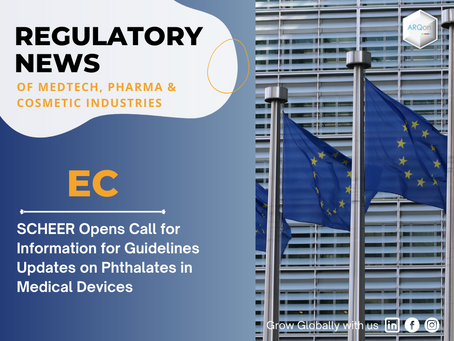EC: SCHEER Opens Call for Information for Guidelines Updates on Phthalates in Medical Devices