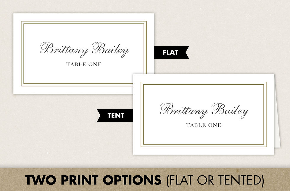 Thumbnail: Formal Wedding Place Cards