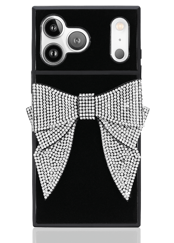 Elite Collection - SQUARE® Black Velvet Bow Brilliance iPhone Case