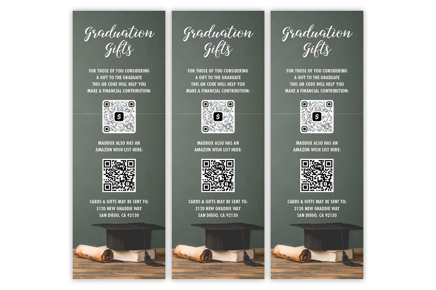 Graduation Gifts QR Code Bookmarks