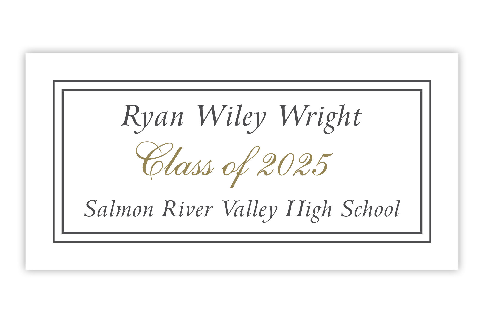 Graduation Name Cards - H