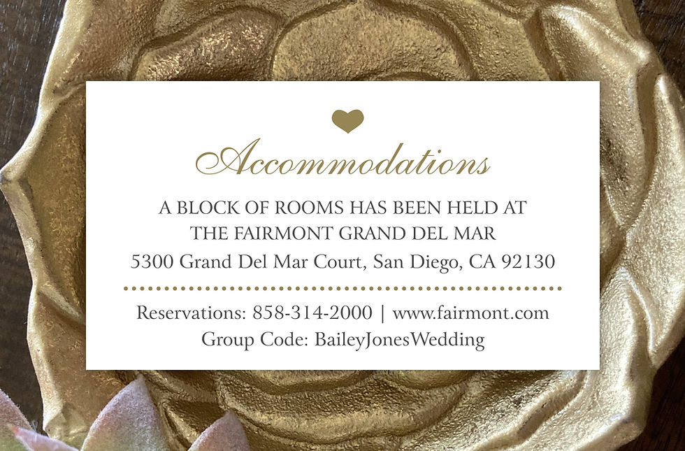 Thumbnail: Wedding Hotel Accommodations Cards